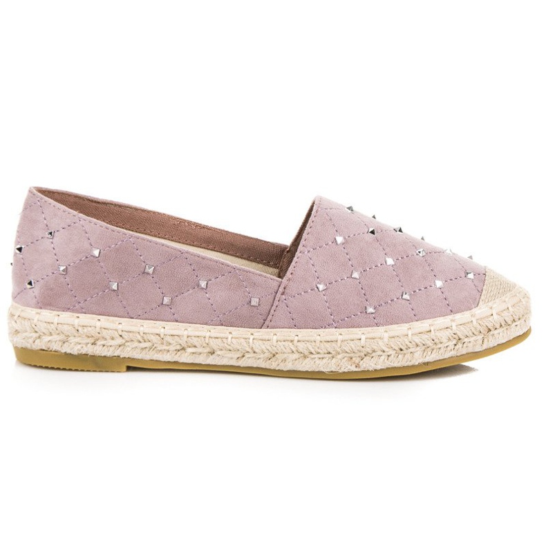 Coura Espadrillas in camoscio trapuntato viola