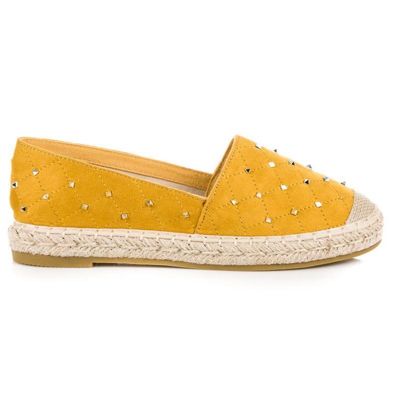 Coura Espadrillas in suede trapuntato giallo