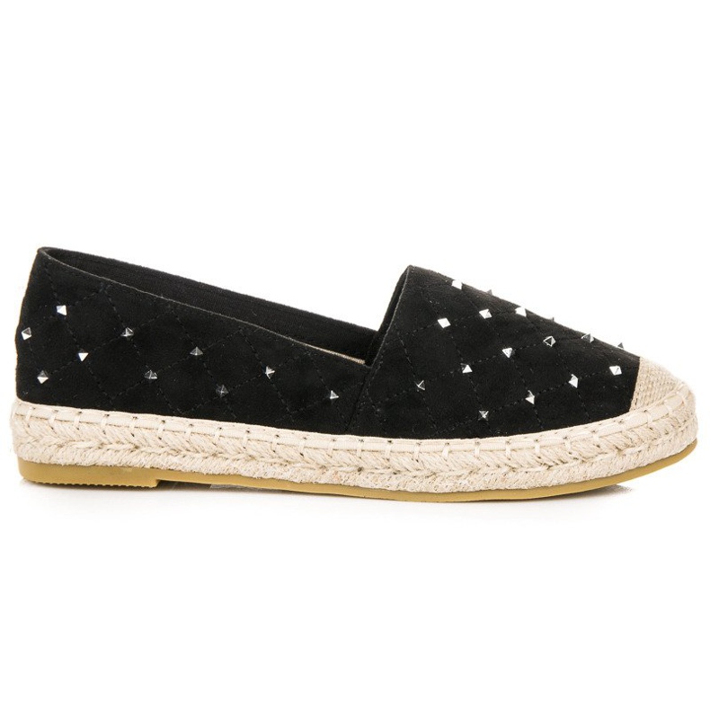 Coura Espadrillas in suede trapuntato nero