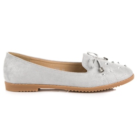 Coura Mocassini in camoscio grigio