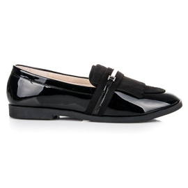 Ideal Shoes Mocassini laccati neri nero