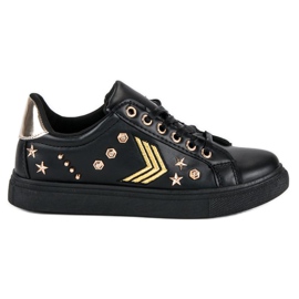 Sneakers militari alla moda nero giallo