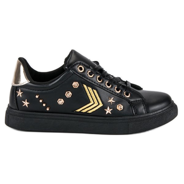 Sneakers militari alla moda nero giallo