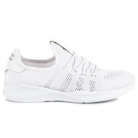 Scarpe sportive slip-on bianche bianca