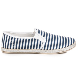 Muto Slip on espadrillas con righe blu