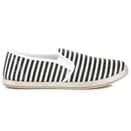 Muto Slip on espadrillas con righe nero