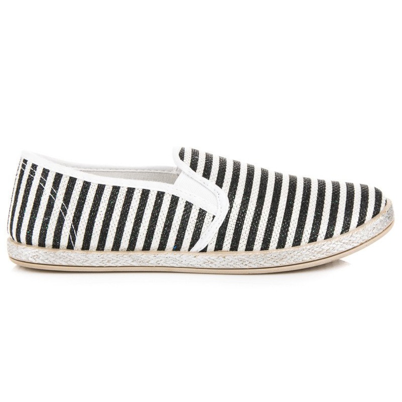 Muto Slip on espadrillas con righe nero