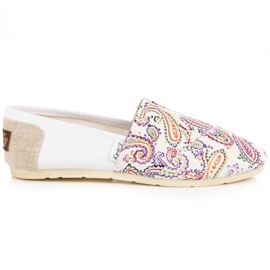 L. Day Espadrillas Con Fantasia Etnica bianco
