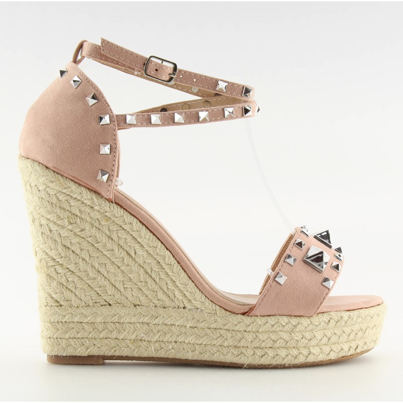 Espadrillas su zeppe rosa 100-862SC rosa