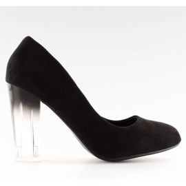 Décolleté con tacco alto ombre nero 889-6 Nero