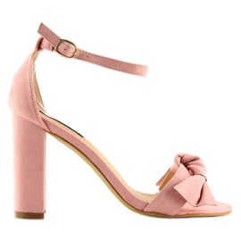 Sandali rosa con tacco alto 118-11 rosa