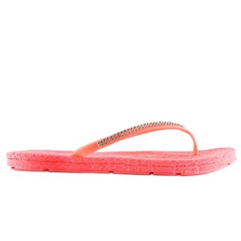 Infradito, rose in gomma CK40P Coral rosa