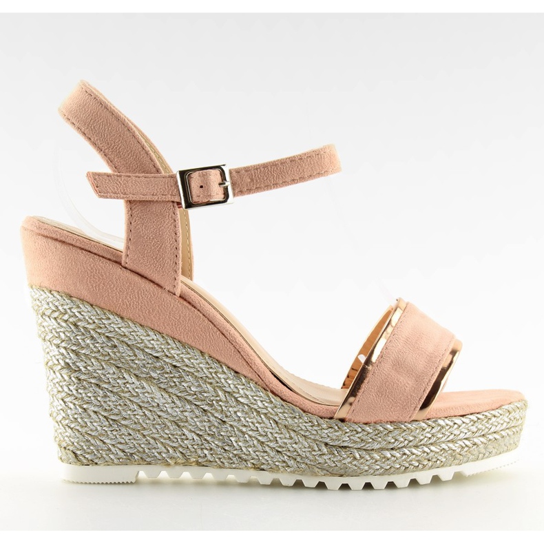 Sandali, espadrillas su zeppe rosa 6823 Pink