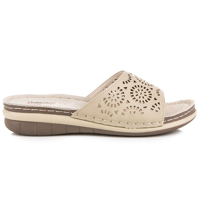 Hasby Ciabatte da donna traforate marrone