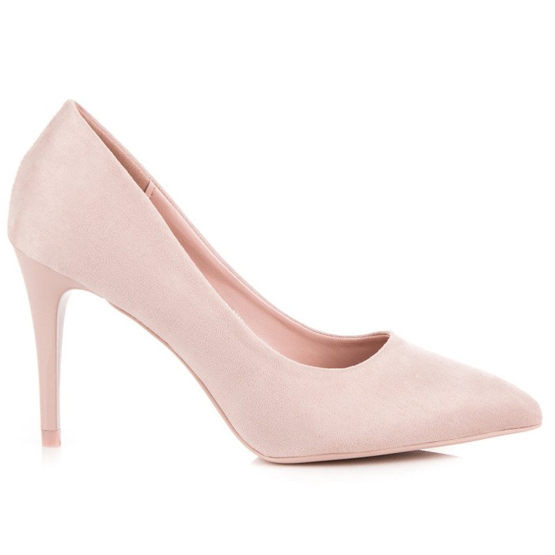 Tacchi in pelle scamosciata cipria rosa