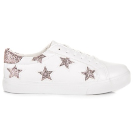 Sneakers bianche alla moda bianca