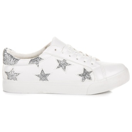 Sneakers bianche alla moda bianca