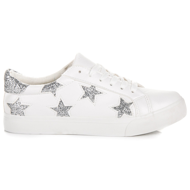 Sneakers bianche alla moda bianca