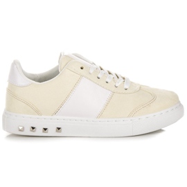 Sport Sneakers in pelle scamosciata giallo