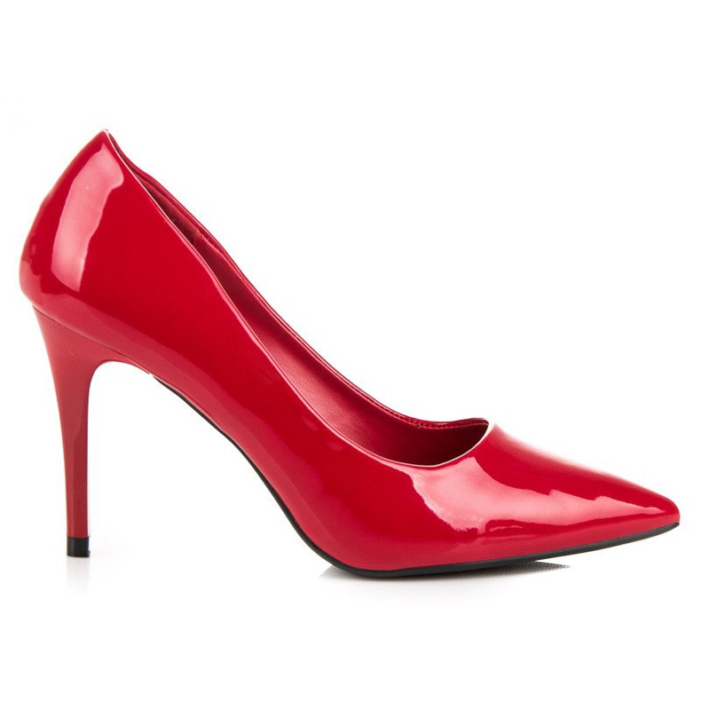 Décolleté laccate su spilla rosso