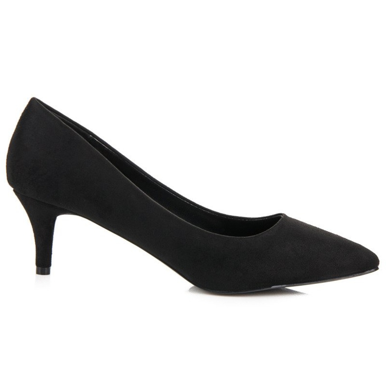Scarpe col tacco in camoscio nero