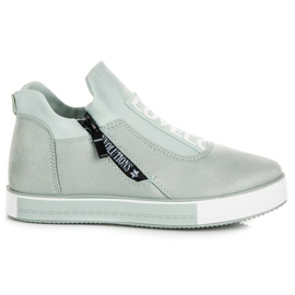 Ideal Shoes Sneakers in camoscio verde