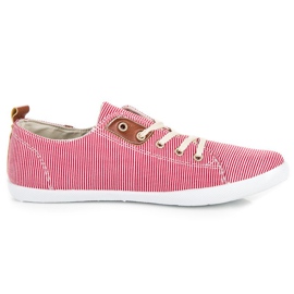 Sneakers a costine rosso
