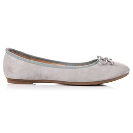 Ch. Creation Ballerine in camoscio grigio