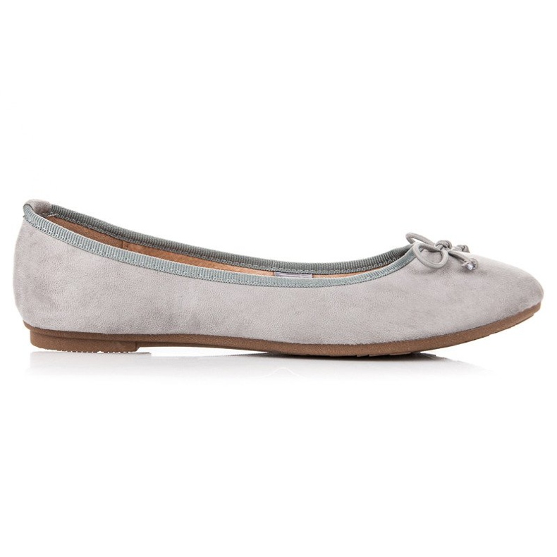 Ch. Creation Ballerine in camoscio grigio