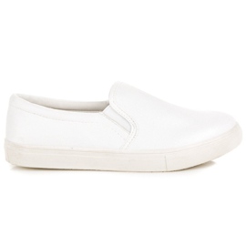L. Day Slipons in camoscio bianca