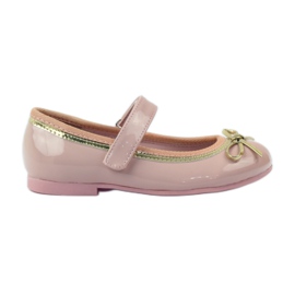 American Club Ballerine décolleté con fiocco americano rosa