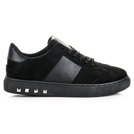 Sport Sneakers in pelle scamosciata nero