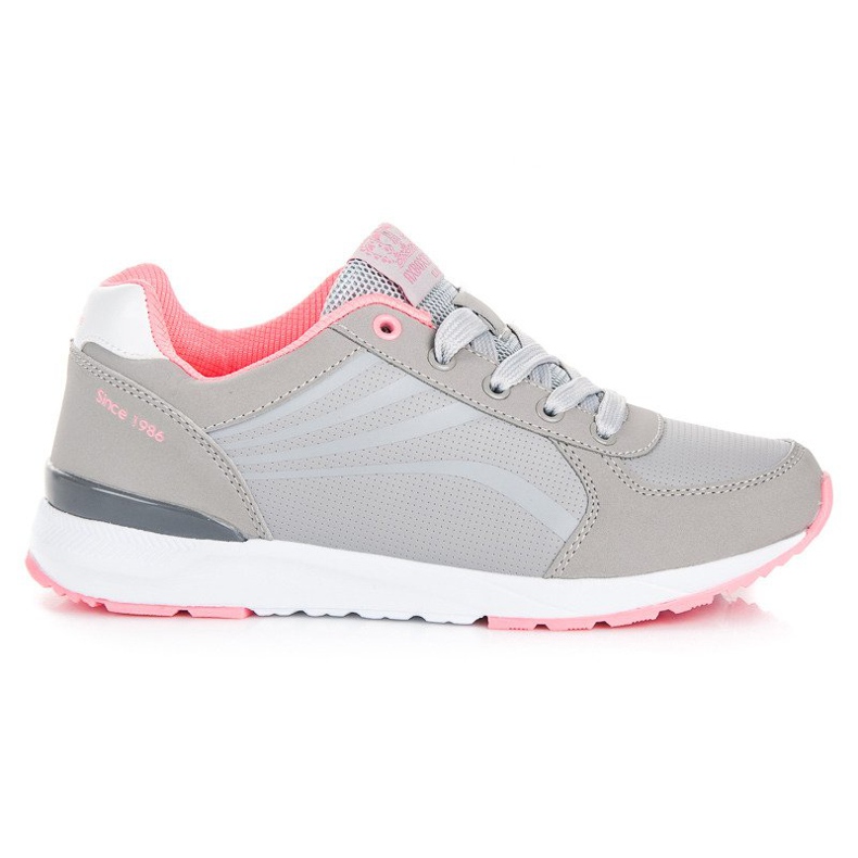 Ax Boxing Sneakers allacciate grigie grigio rosa