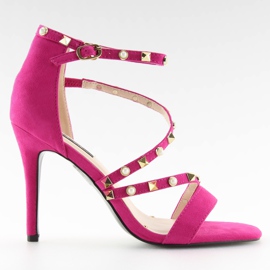 Sandali fucsia su tacco alto L6099 Fucsia rosa
