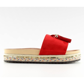 Ciabatte rosse da donna rosse LS-93 rosse rosso