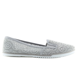 Slipony pizzo grigio MN70 grigio