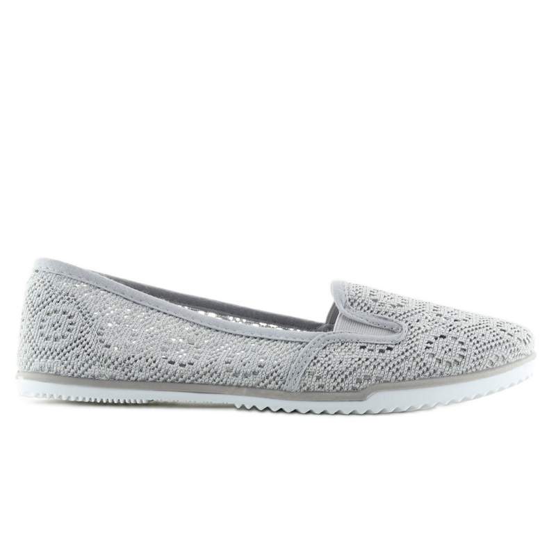 Slipony pizzo grigio MN70 grigio