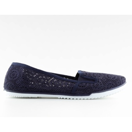 Slip in pizzo blu navy MN70 D.BLUE