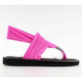 Infradito in cotone rosa fucsia