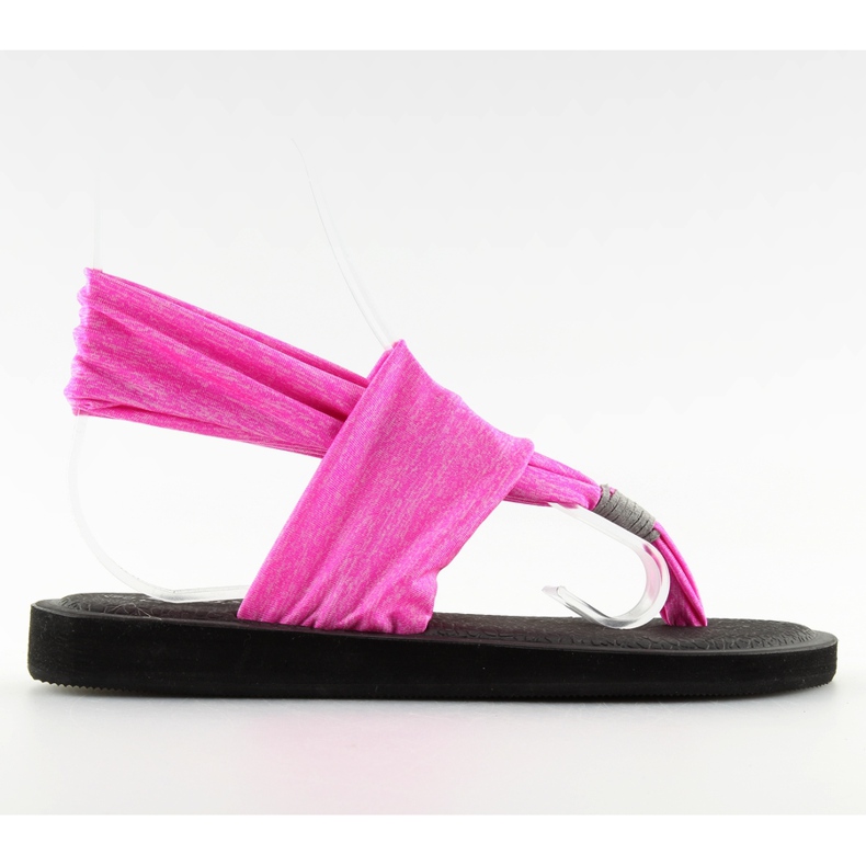 Infradito in cotone rosa fucsia