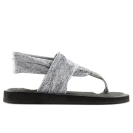 Infradito in cotone grigio grigio