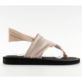 Sandali, sandali rosa in cotone DD82P Pink