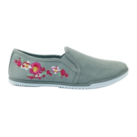 Sneakers Mckey 180 in suede floreale grigio