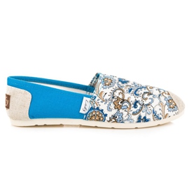 L. Day Espadrillas Blu Con Motivo