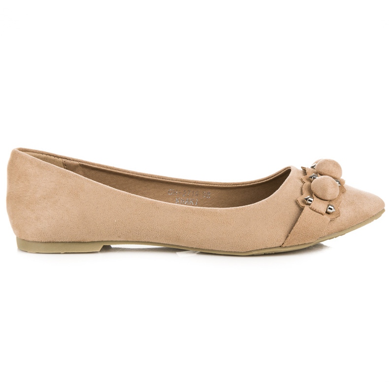 Ideal Shoes Eleganti ballerine beige