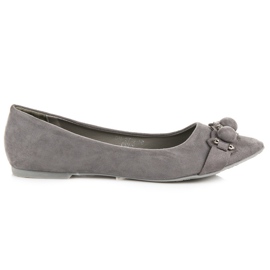 Ideal Shoes Ballerine grigie alla moda grigio