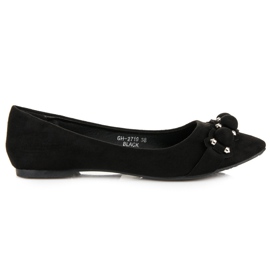 Ideal Shoes Ballerine nere alla moda nero