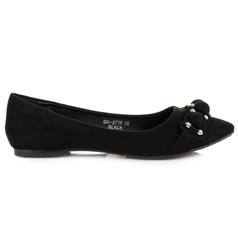 Ideal Shoes Ballerine nere alla moda nero