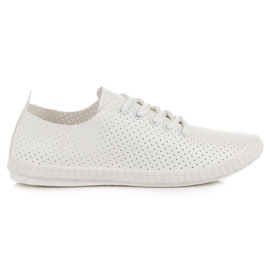 Sneakers bianche traforate bianco