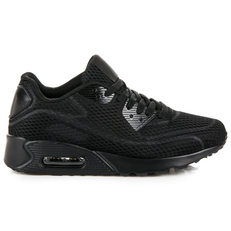 Sneakers in tessuto allacciate nero